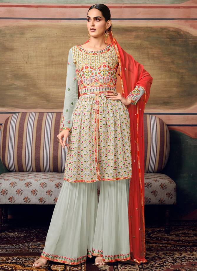 MAISHA ZAREEN Heavy Wedding Wear Pure Georgette Designer Sharara Suit Collection